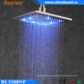 Ss304 Brushed Bathroom LED Light Square Ceiling Shower Head